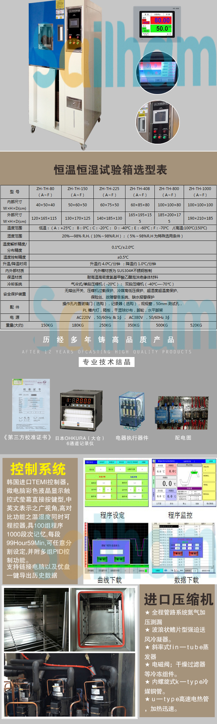 恒溫恒濕試驗(yàn)箱詳細(xì)參數(shù)表